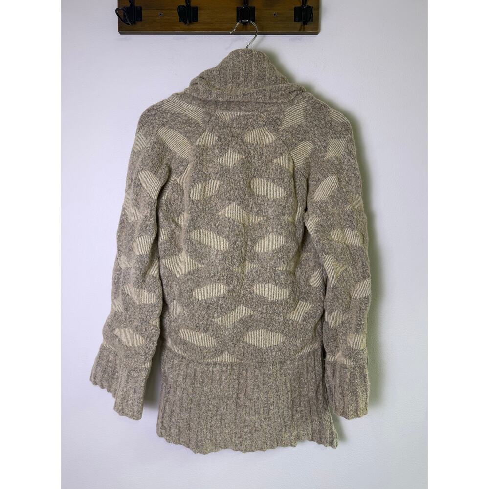Piazza Sempione Made in Italy Shawl Collar Open Front Knit Sweater Cardigan - Picture 4 of 6